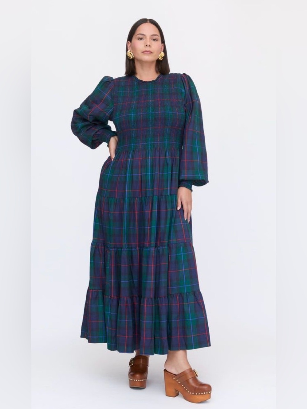 Hill House Home Viviana Nap Dress in Midnight Tartan 🖤 medium